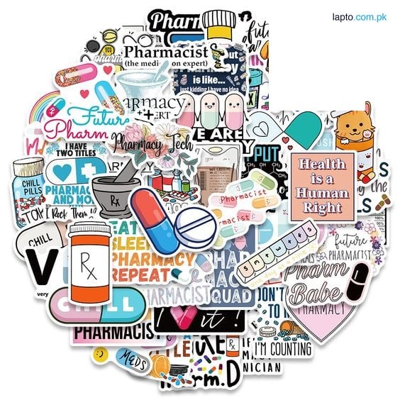 Doctor Stickers for Laptop - Pack of 50 - Stickers for Laptop - Stickers for Mobile