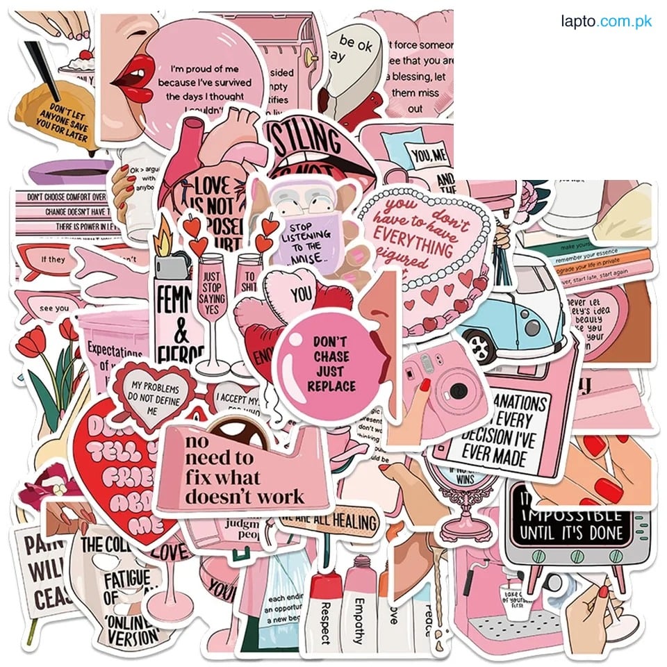 25/50 inspirational qoutes stickers use for computer ,laptop phone cover etc.