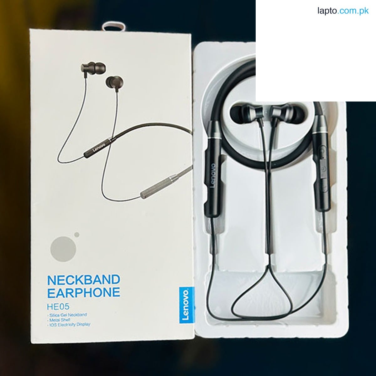 Lenovo HE05 Neckband Headphone BT 5.0 Metal Silicone TPE Waterproof IPX5