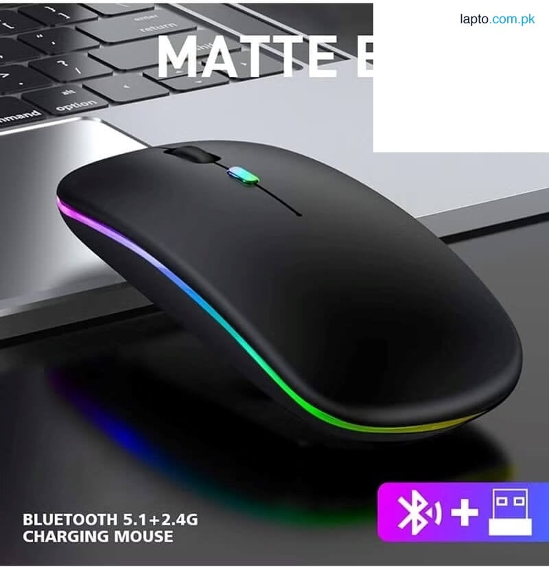 EAGET Wireless Bluetooth Mouse, Dual Mode Connectivity (Bluetooth 5.0 & 2.4G USB) Computer Mouse, Sleek, Portable, Compact Design