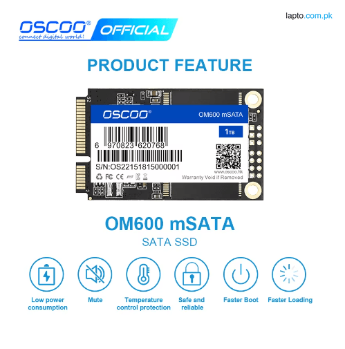 OSCOO mSATA SSD 128GB & 256GB Internal Solid State Hard Drive 3x5cm Mini SATAIII For Computer Accessories Desktop Laptop PC