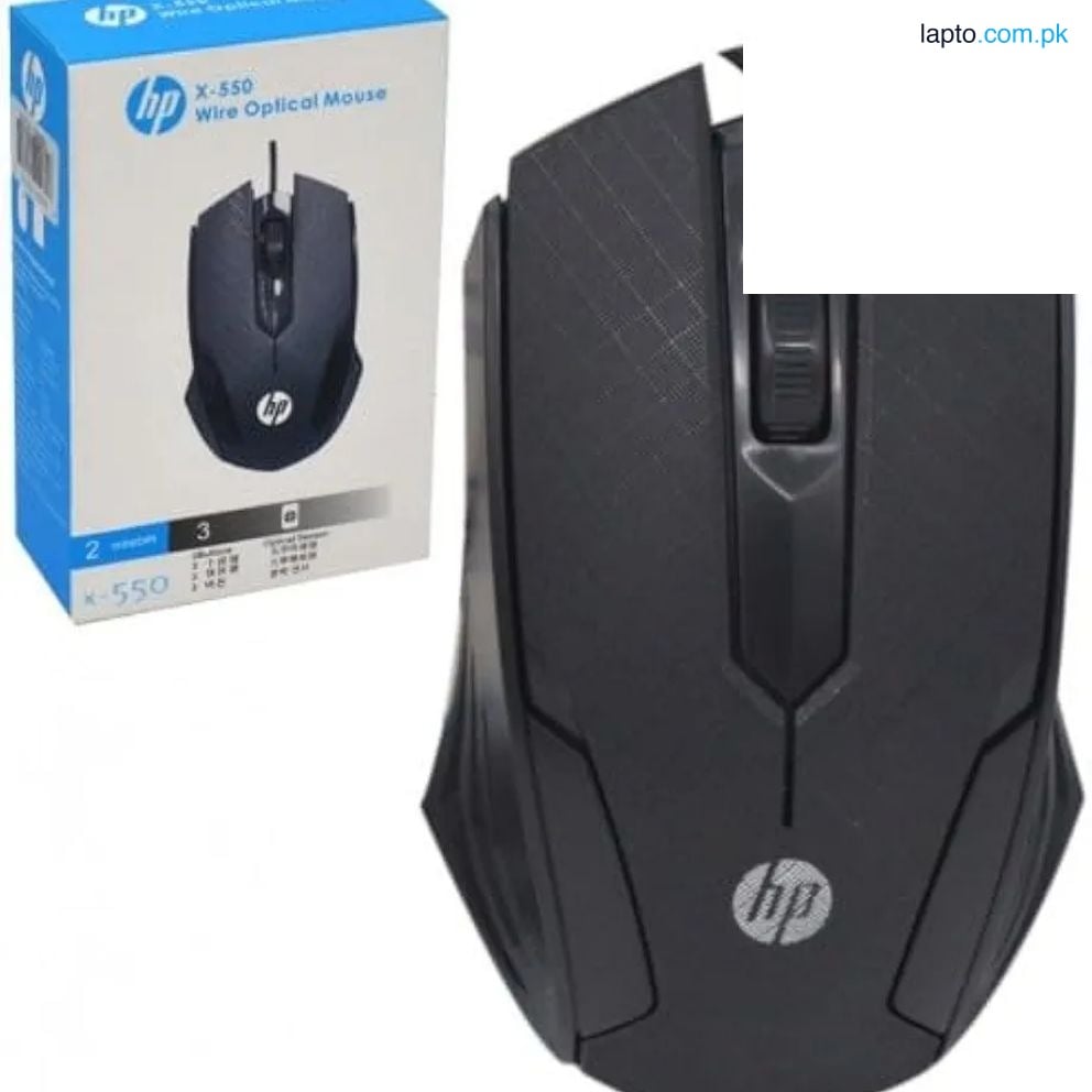 Wired optical Mouse Black Hp X-550 X7 Wired computer laptop mouse 1600DPI X7