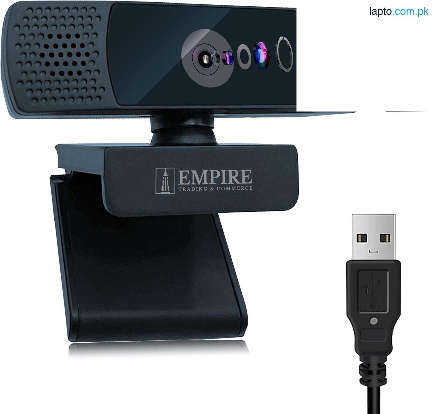 Empire 1080P Webcam with Microphone, Full HD Webcam for PC with Privacy Cover, Streaming Camera with 98 Degree Wide Screen, Plug and Play Web Camera with Low Light Correction, Noise Reduction Mic