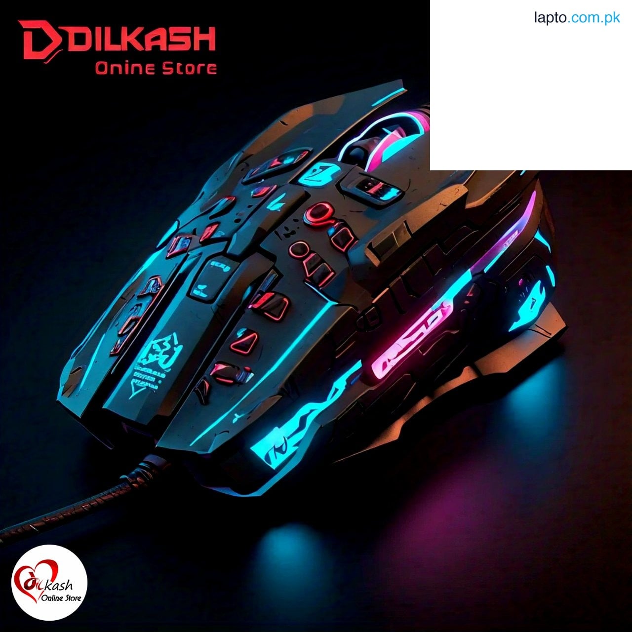 Gaming Mouse with LED Display Gaming Mouse with LED Programmable Display 10000 DPI Optical Sensor RGB Backlit & Macro Programming for PC Gamers Perfect for Office & Home Use