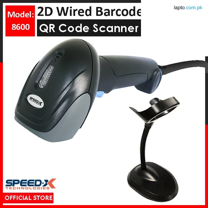 Speed-x 8600 2d Wire Cmos Handheld Barcode Scanner (plug And Play Usb Cable)