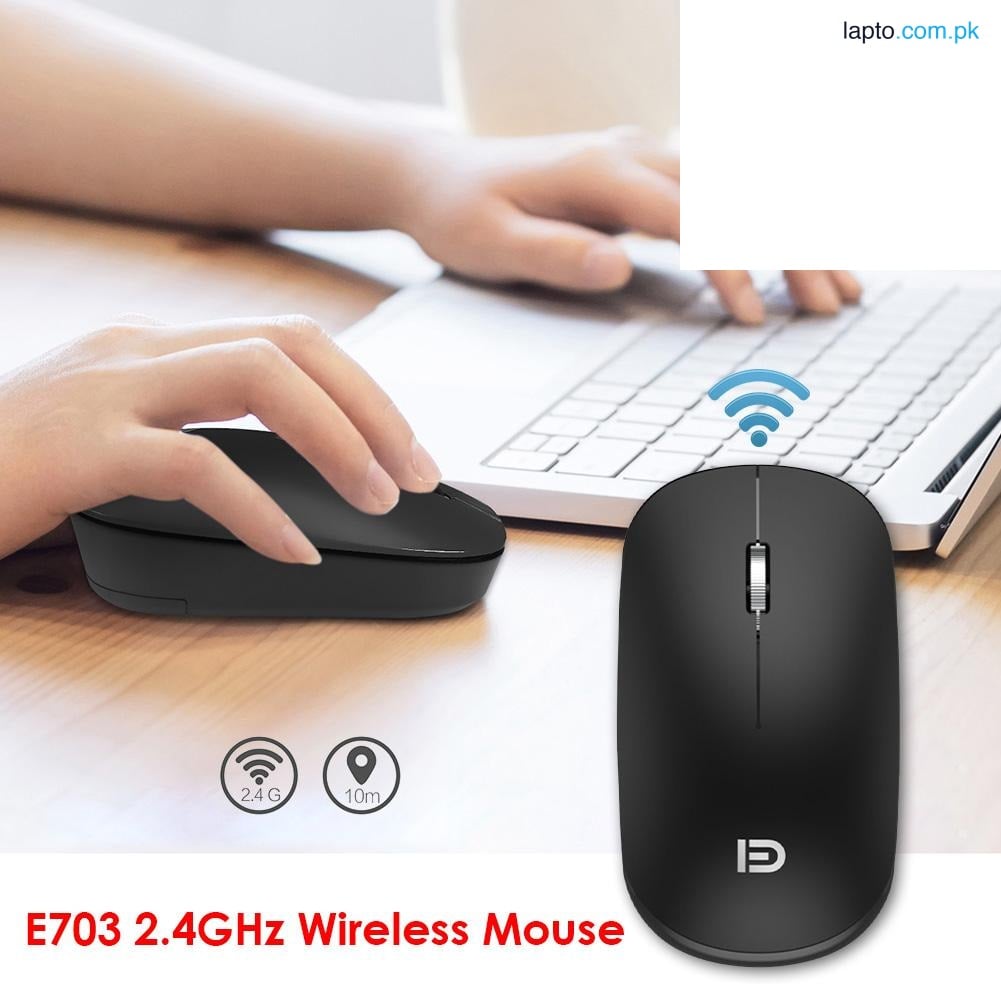 OKS® Wireless Mouse 2.4G Ergonomic and Slim Wireless mechanical Mouse Designed best Computer Gaming and offices for PC and Laptop - White & Black