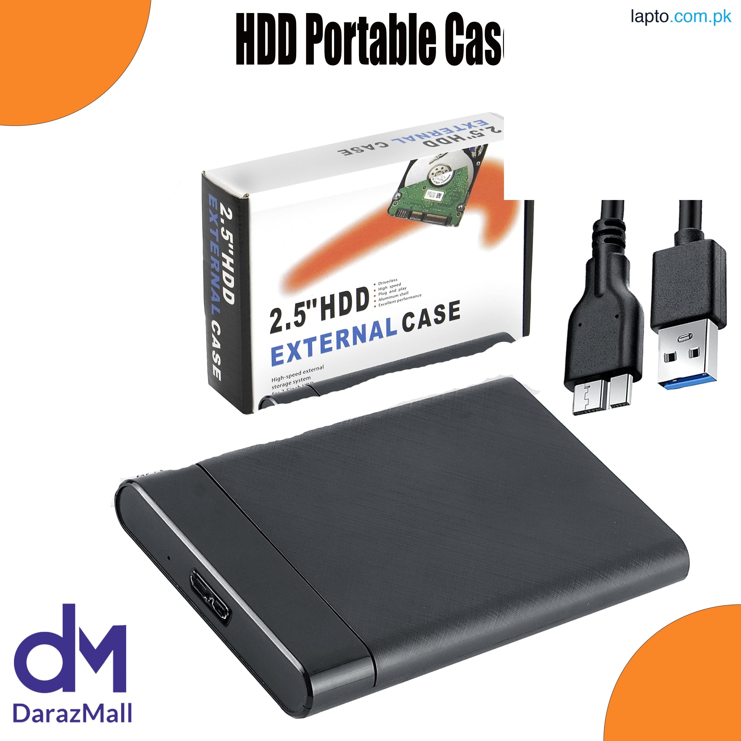 Portable HDD SSD hardrive Case SSd Case Sata Fast Data transfer Hard Disk External 2.5" Hard Drive Case 5Gbps High Speed Fast Data Transfer (ONLY CASE) Usb SSD Hard Disk