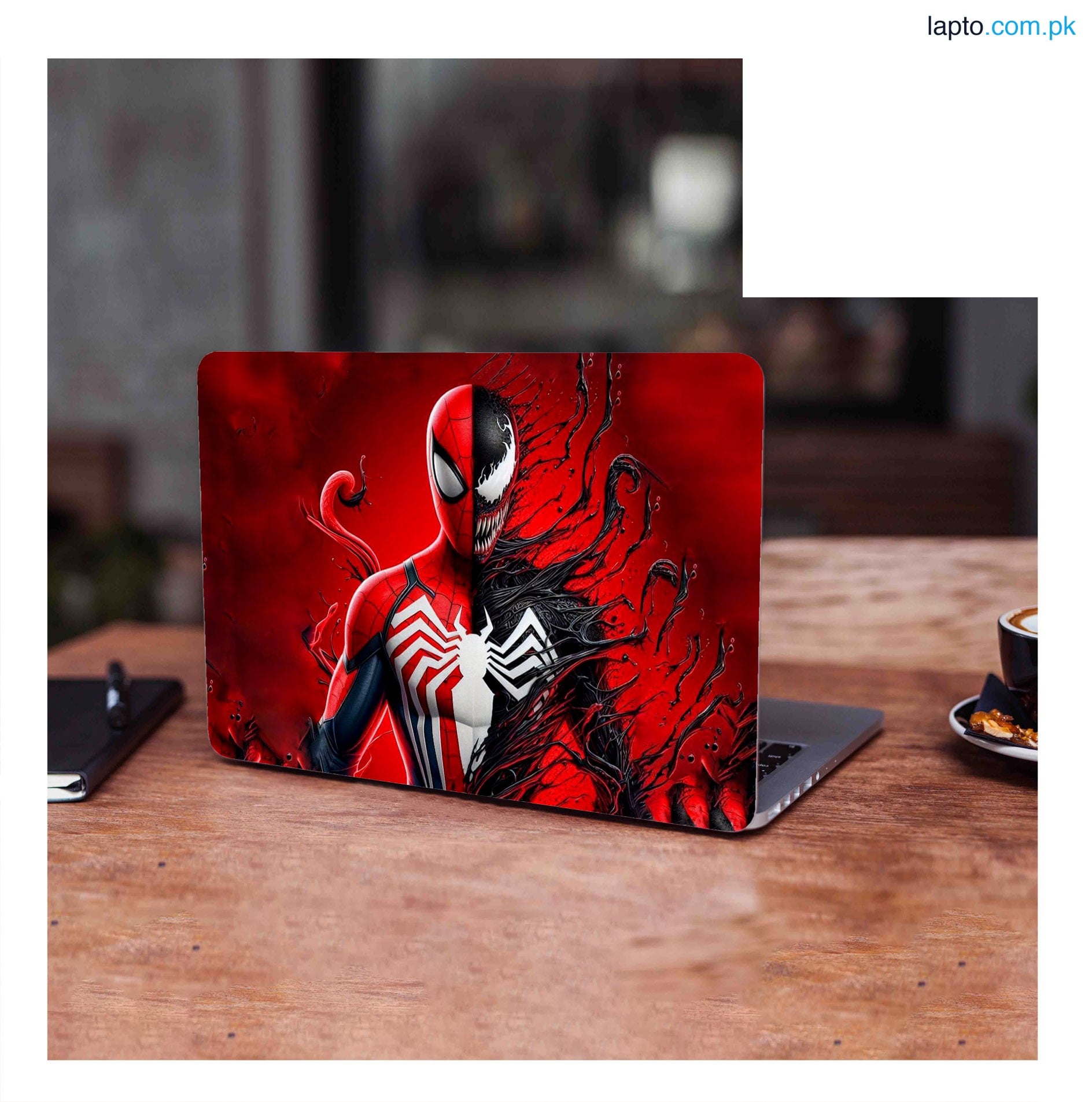 Spiderman Venom Marvel Character Laptop back cover / skin / sticker for girls / boys - Vinyl Sticker Decal - For All Laptops - Sizes 13 13.3 14.6 15 15.4 15.6 inches Laptop