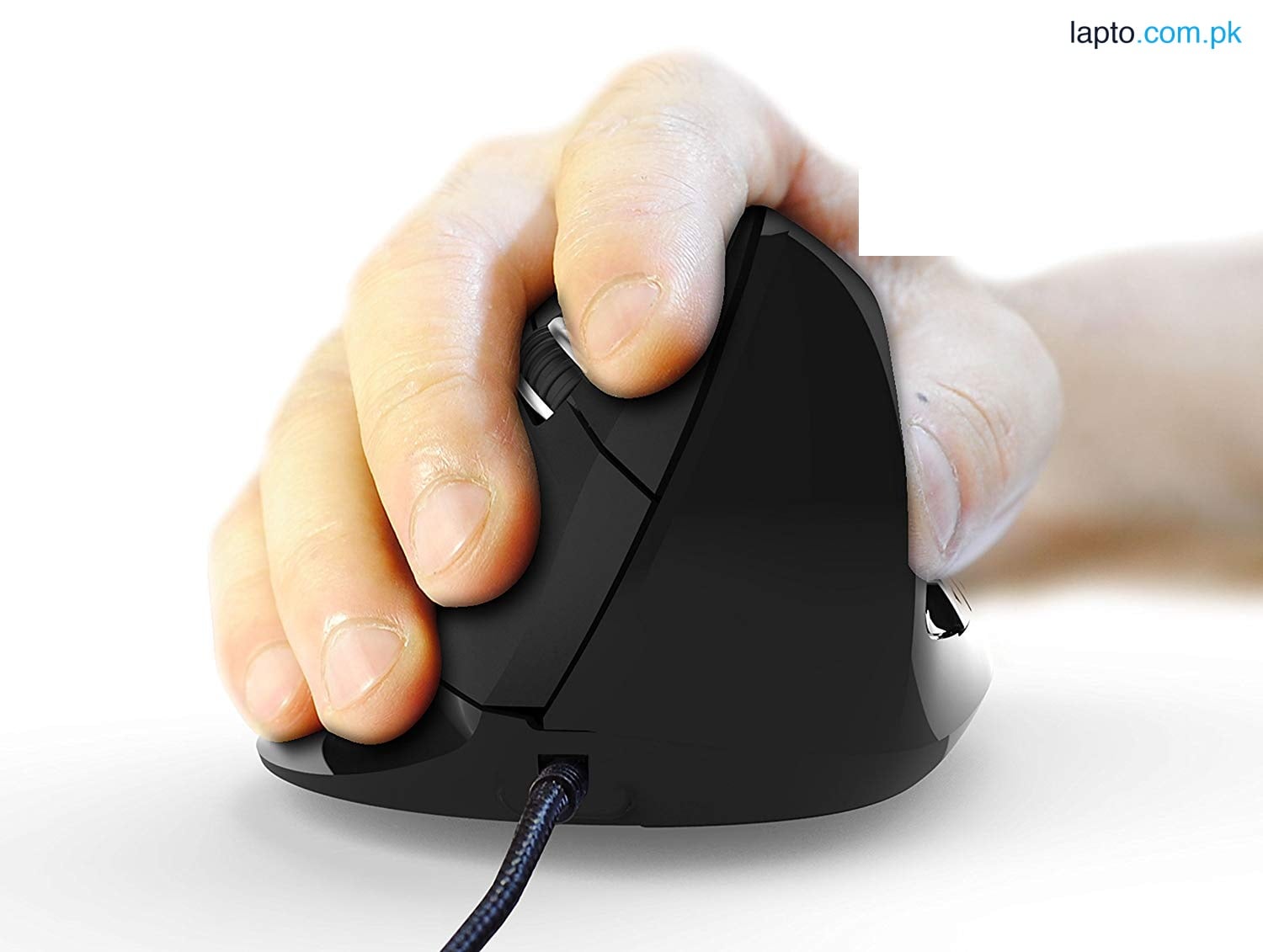 PORTTU 6D USB Wireled Vertical Ergonomic Optical Mouse, 800/1200 /1600DPI, 6 Buttons - Black ORIGINAL UK ZONE STOCK