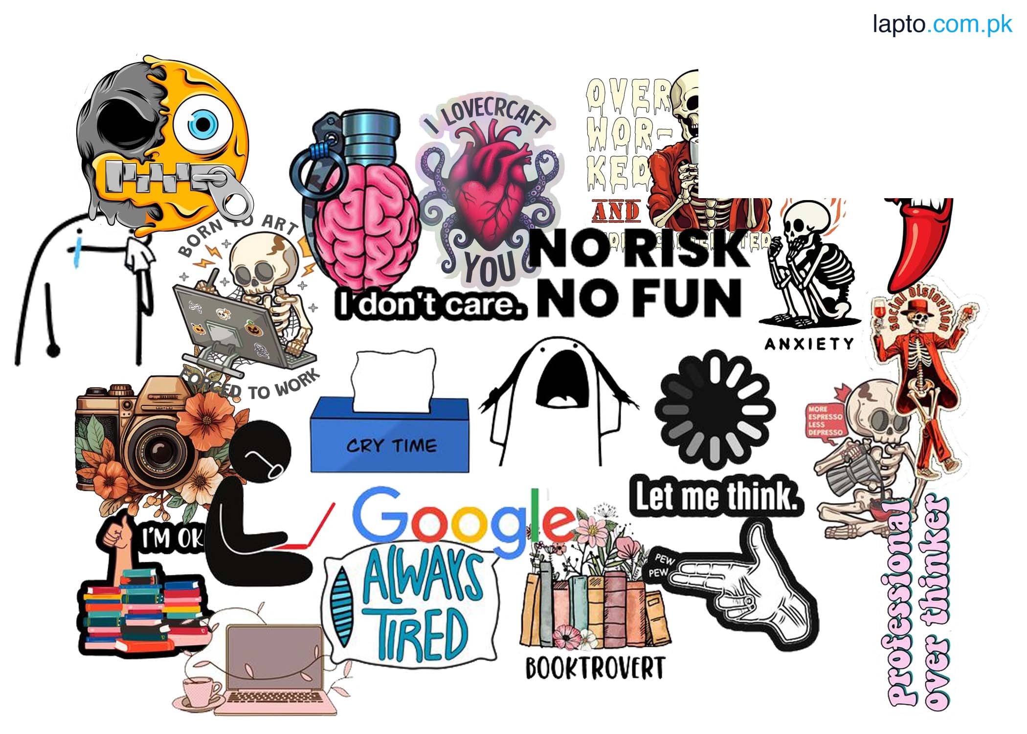 25 Mix Aesthatic Sticker - Sticker for Laptop - Sticker for Mobile - 2 to 3 inches Each Sticker Size - Funny Sticker Programming Sticker - Also Pack of 3 is available for trial purpose