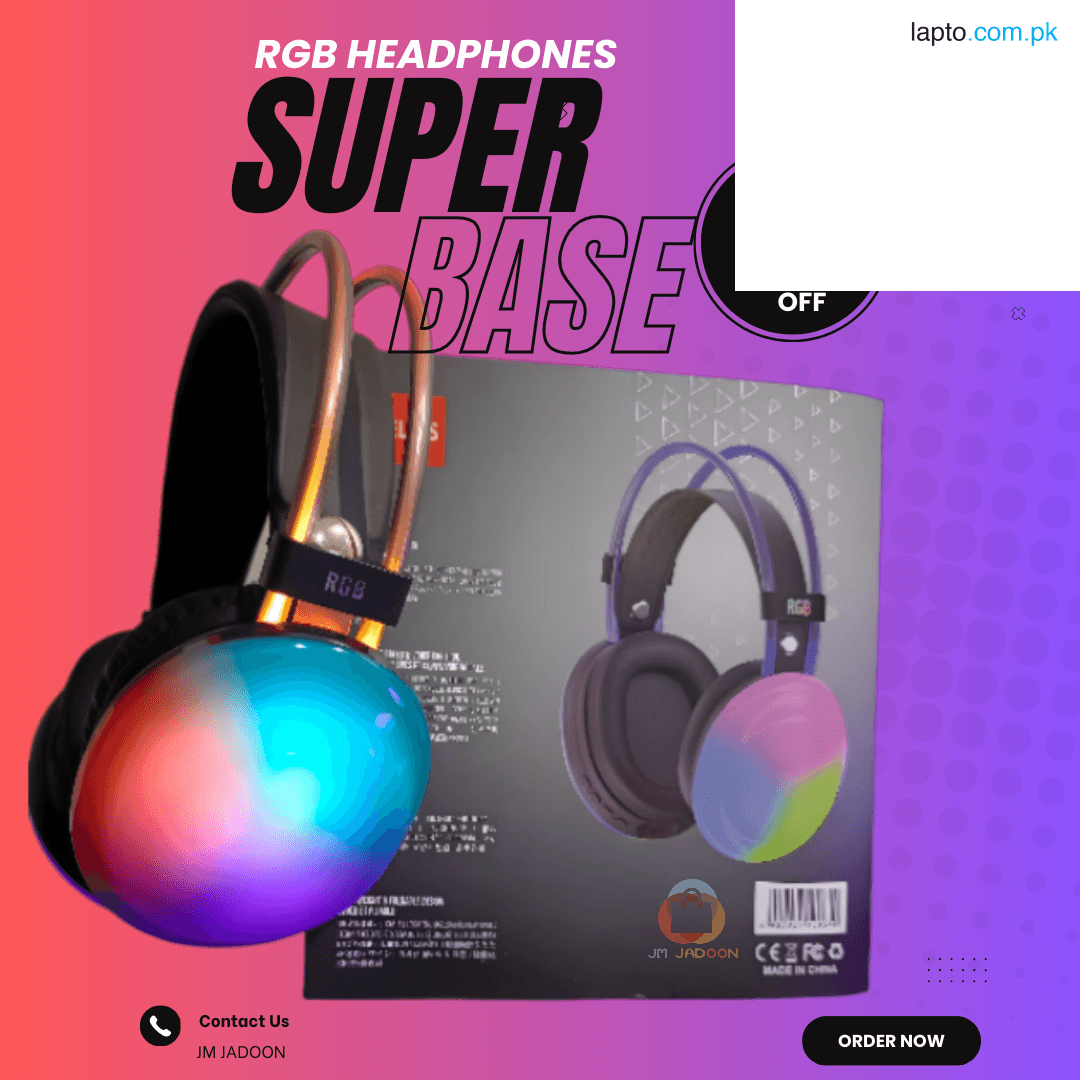 RGB Light-Up Bluetooth Gaming Headset with Microphone, High-Quality Stereo Audio, and 400mAh Battery