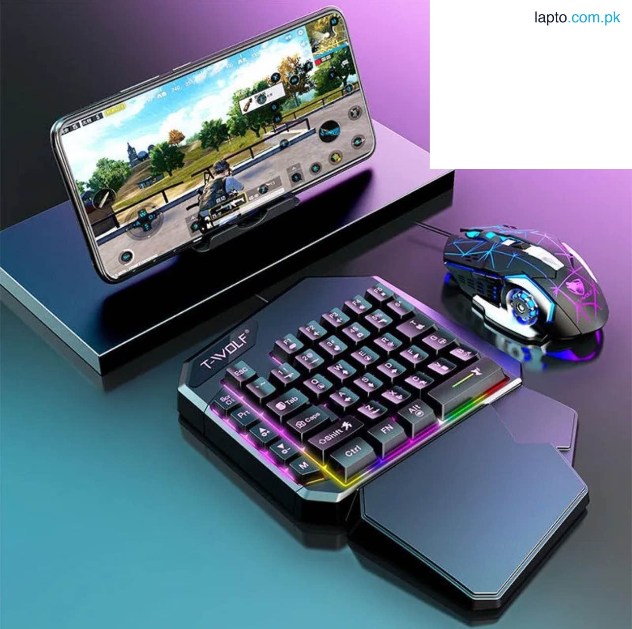 5-in-1 Mobile Gaming Combo Pack for FPS PUBG Shooting Game Support IOS Android With One-hand Keyboard Mouse Converter bracket TF95P