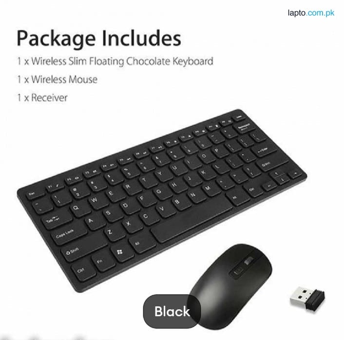 Mini Wireless Keyboard and Mouse Combo, Slim Wireless Keyboard for Multi-Device Use, Portable Silent Keyboard for PC, Desktop, Laptop, and LED TV