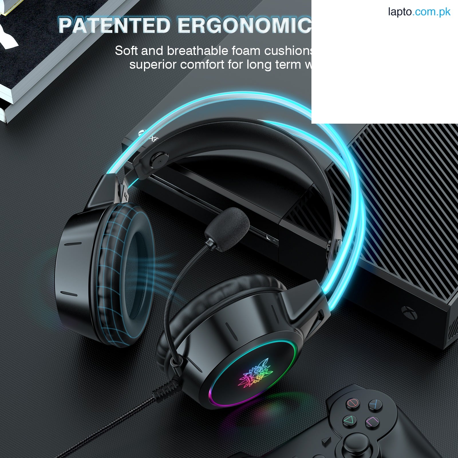 ONIKUMA X15 Pro RGB Gaming Headset with Mic, 3.5mm Wired Stereo Surround Sound, Durable Design, and RGB Lighting