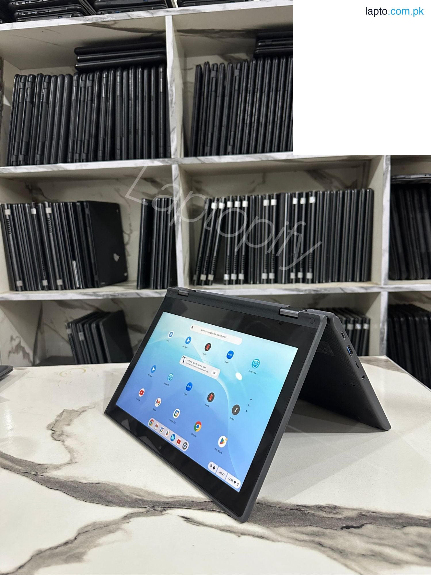 Lenovo -Touch Chromebook- X360 2-in-1 with (FREE TOUCH PEN GIFT) - Touch Laptop and Tab - 4GB Ram 32GB Storage - Auto Update 2027/2029