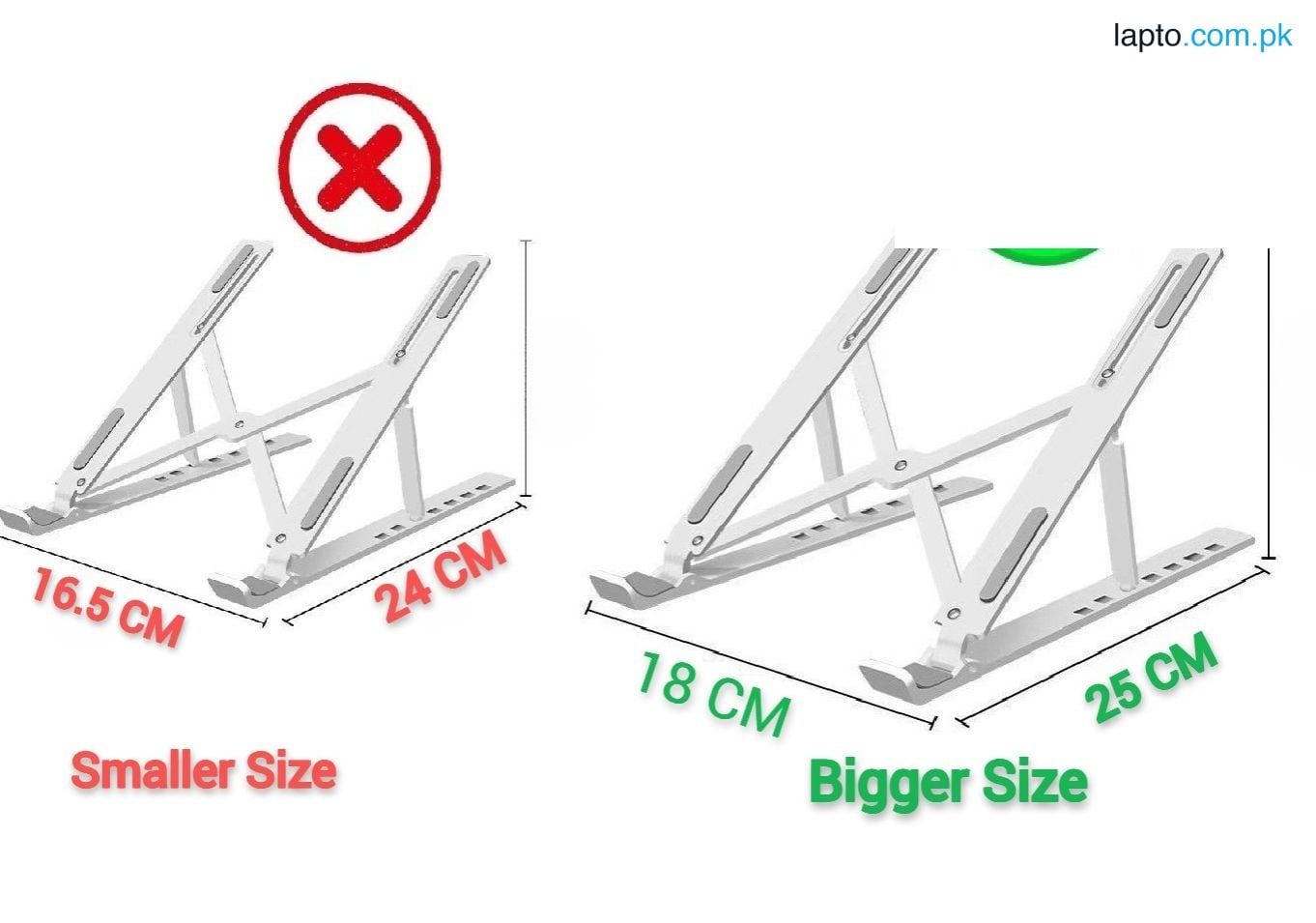 Metal Laptop Stand Portable Laptop Stand 7 Gear Slot Anti Slip Silicone Foldable Adjustable Laptop Stand Compatible with all sizes of Laptop Easy to Carry Smart Stand Strong Material High Quality Stand