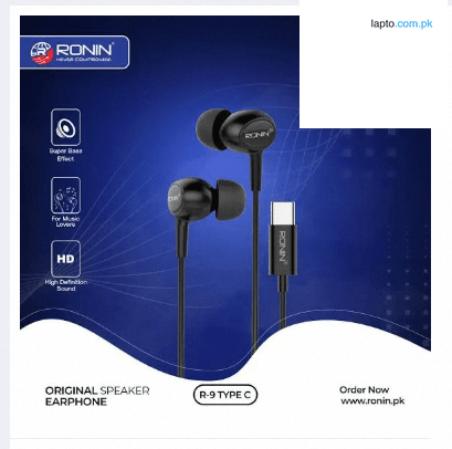 Ronin R9 Type C Handfree / R9 Crystal Clear Sound Handfree / R9 Ronin Handfree Stereo Handfree Perfect for Gaming, Entertainment and Music