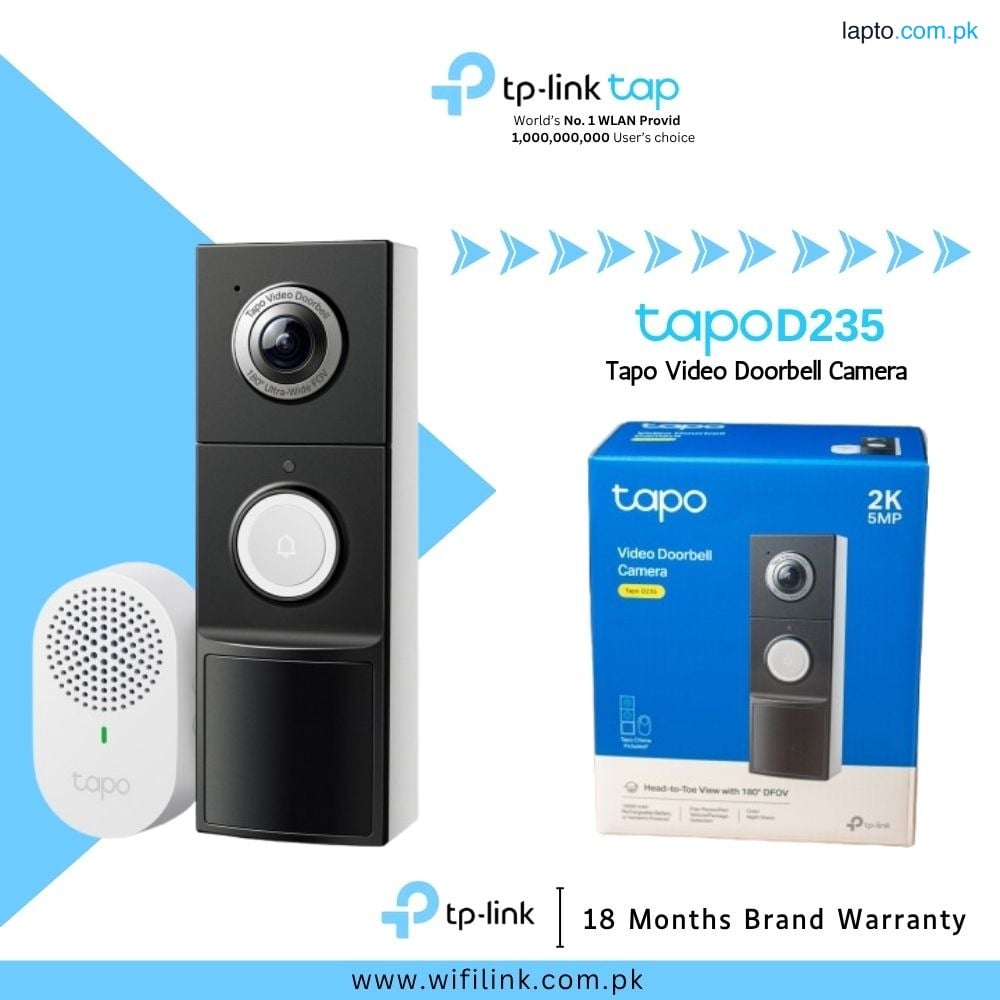 TP-Link Wi-Fi Doorbell Camera Tapo D235 Tapo Video Doorbell Camera- 18 Months Brand Warranty