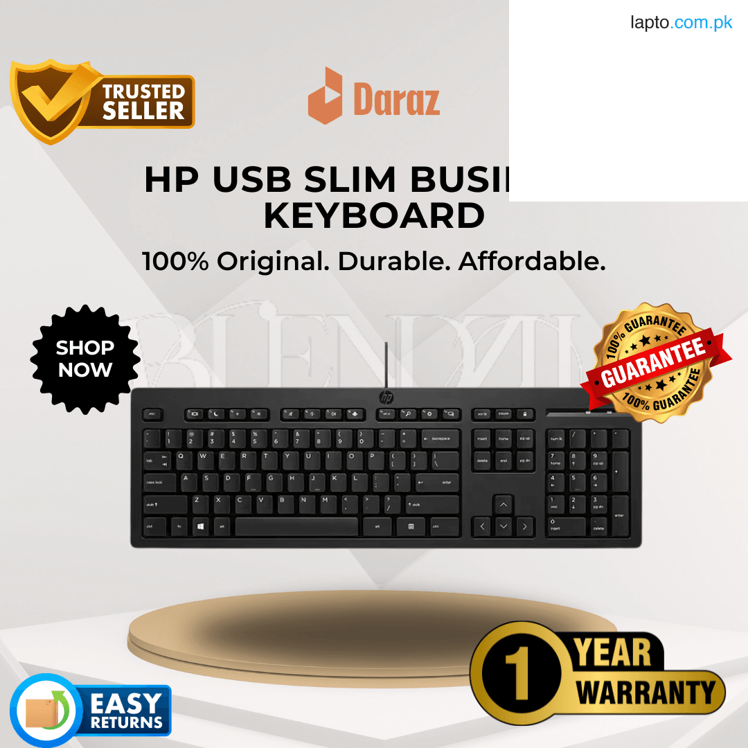 HP KBAR211 USB Wired Keyboard for PC & Laptop | Premium Quality