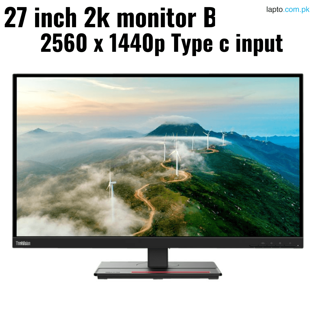 Lenovo 27 inch 2k monitor 2560 x 1440p Type c Input WLED , IPS HDMI DP USB 3.0