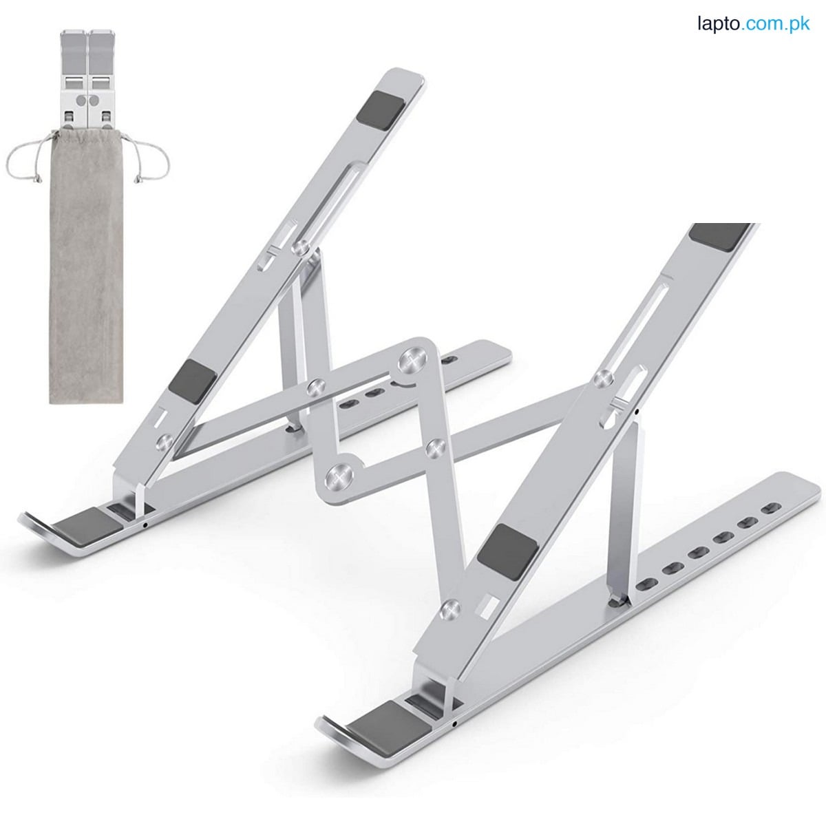 Laptop Stand | Foldable Laptop Holder with Anti-Slip Rubber Grips | Adjustable for Laptops & Tablets, Sturdy and Portable