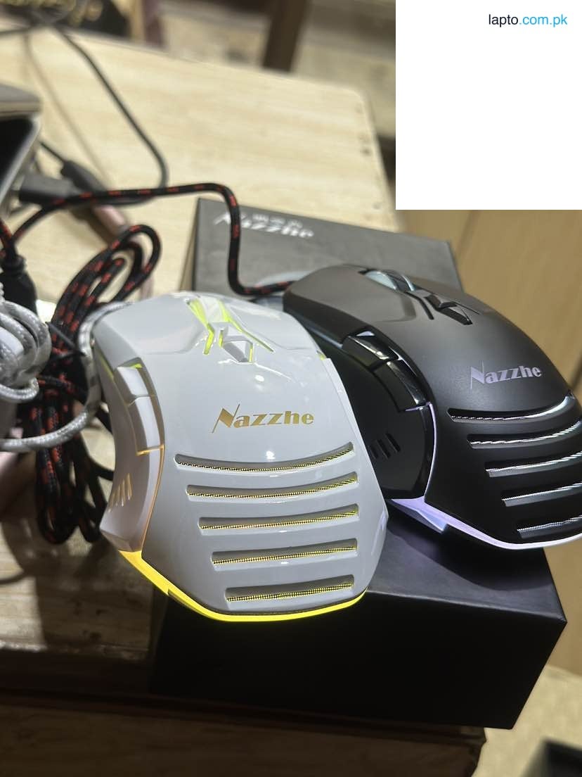 Gaming Mouse Nazzhe RGB Gaming Mouse - Optical Sensor 6400 DPI - branded Cable - Lightweigh (Black)