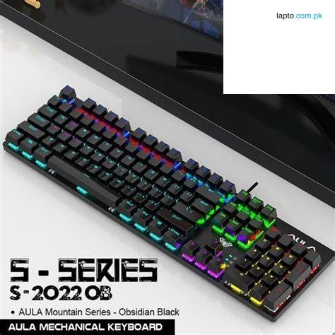 AULA S2022 MECHANICAL KEYBOARD BLUE SWITCHES RGB MULTIPLE LIGHTS HIGH QUALITY PROFESSIONAL GAMING KEYBOARD