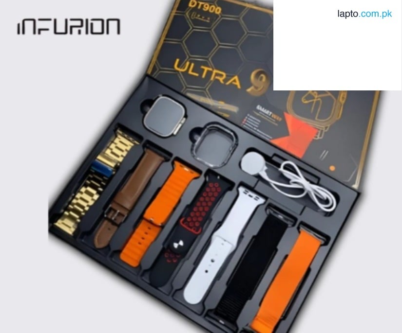 DT900 Ultra Smart Watch with 7-in-1 Interchangeable Straps - Fitness Tracker, Heart Rate Monitor, Sleep Analysis, Bluetooth Connectivity - Multi-Function Smartwatch for Men and Women -Waterproof,iOS and Android Compatible - with Health and Fitness Feature