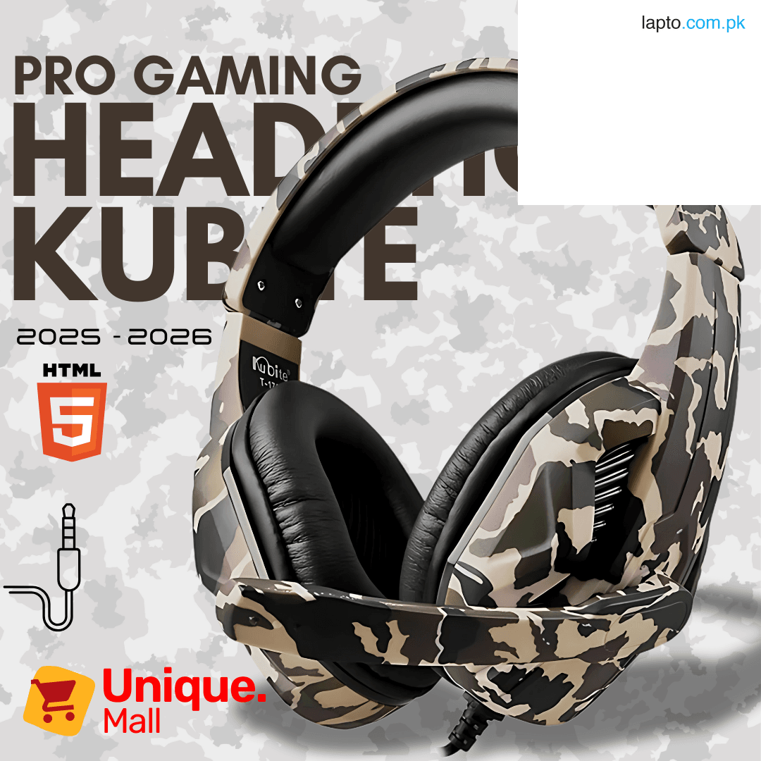 KUBITE RGB Anime Tattoo Gaming Headphones | 3.5mm Wired Over-Ear Headset with 3D Surround Sound | Noise-Canceling Mic | Soft PU Cushions for Comfort | Designed For PC, PS4, Xbox, PUBG Mobile & More