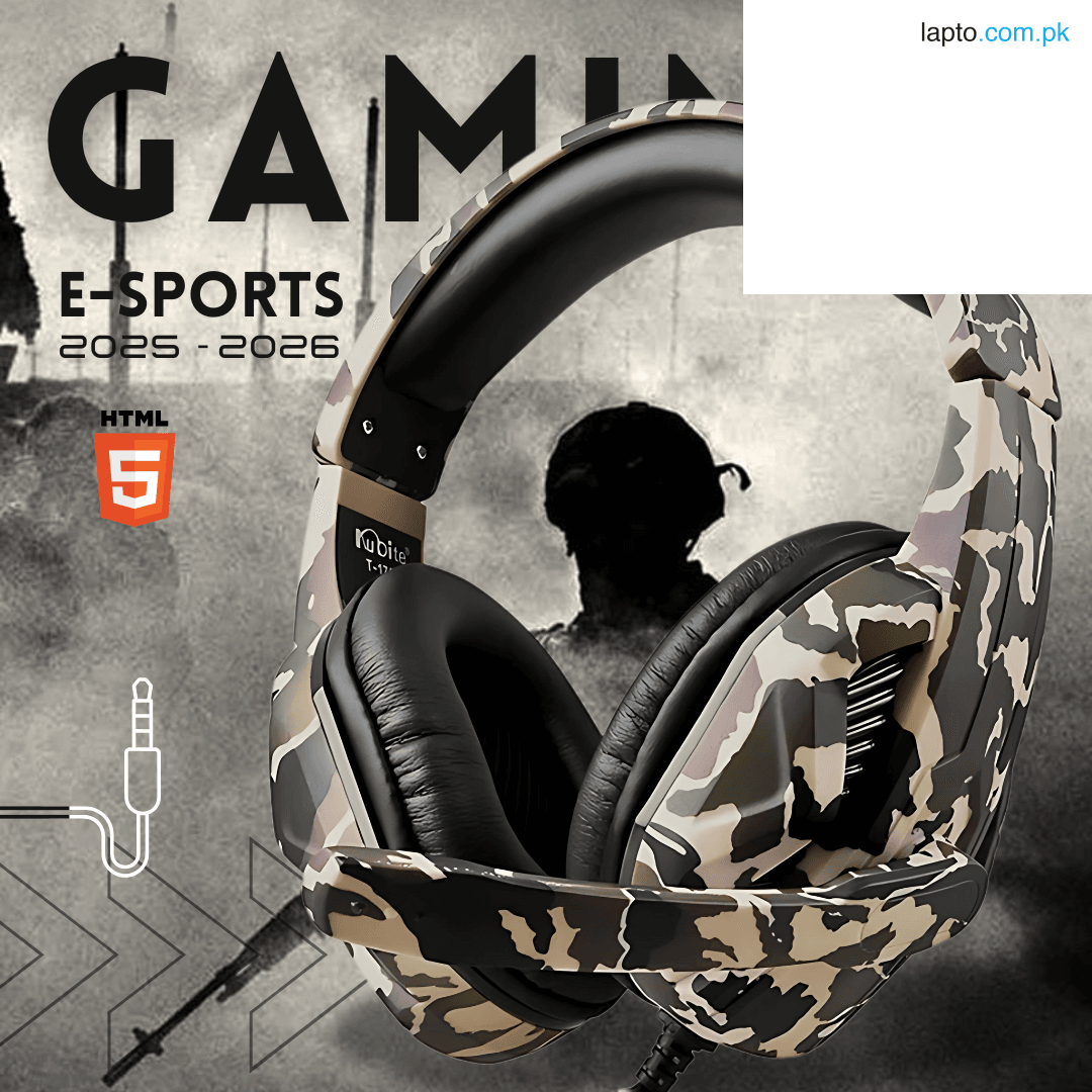 KUBITE RGB Anime Tattoo Gaming Headset | 3.5mm Wired Over-Ear Headphones with 3D Surround Sound | Adjustable Noise-Canceling Mic | Soft PU Cushions for Comfort | Dynamic RGB Lighting | Compatible with PC, PS4, Xbox, PUBG Mobile & More