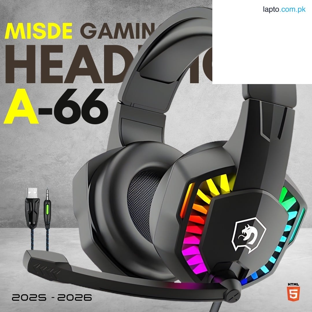 RGB Gaming Headset | 3.5mm Wired Over-Ear Headphones with 3D Surround Sound | Noise-Canceling Microphone | Soft PU Ear Cushions for Comfort | Compatible with PC, PS4, Xbox, PUBG Mobile & More