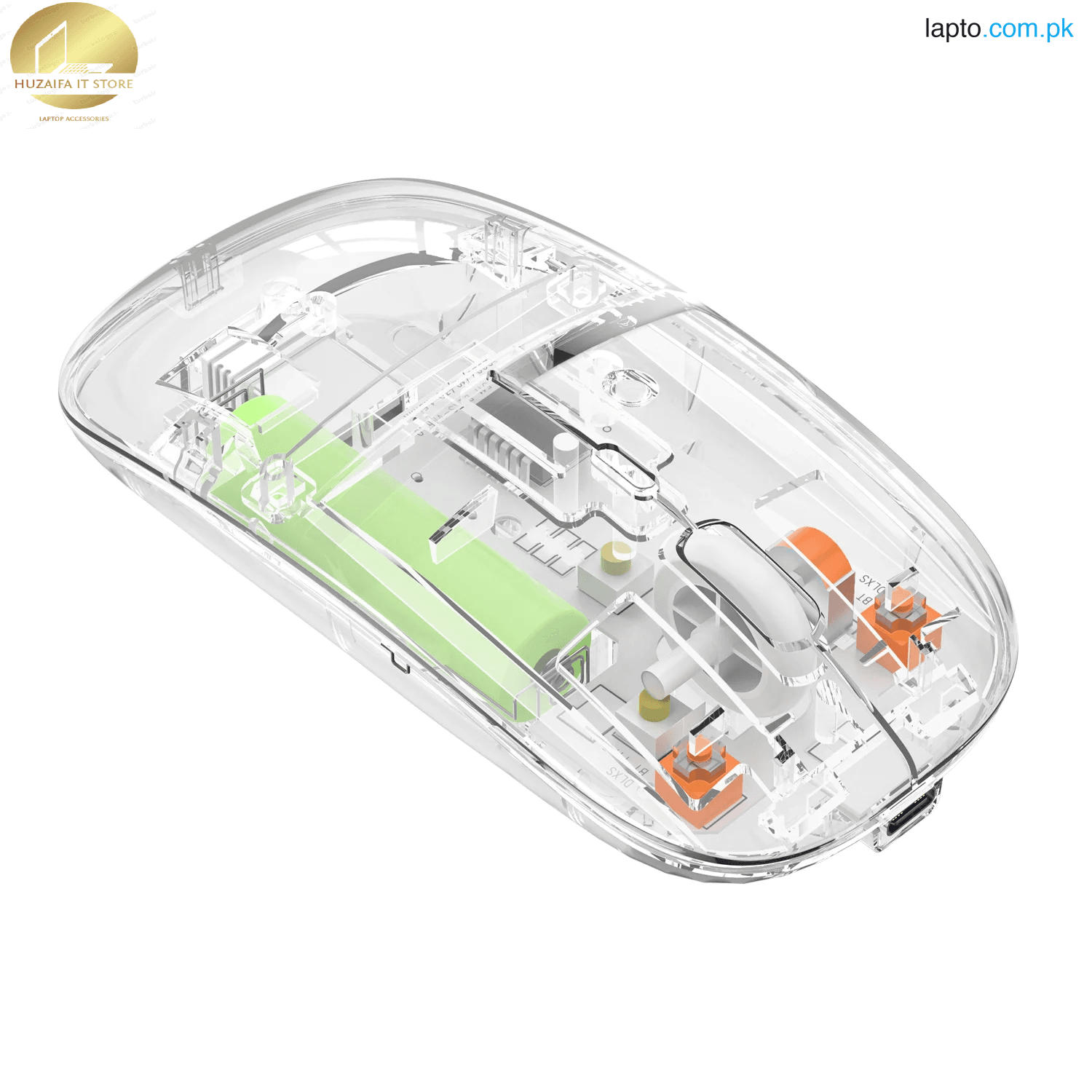 New Transparent Wireless + Bluetooth Dual-mode Rechargeable Mouse