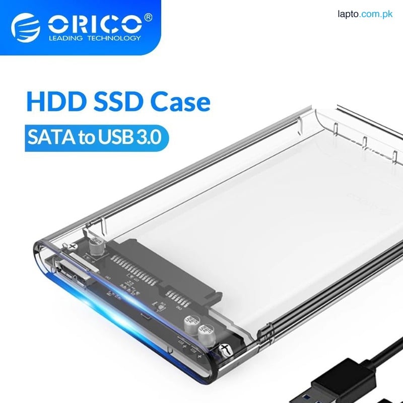 ORICO 2.5” External Hard Drive Enclosure USB 3.0 to SATA III Tool-Free Clear Hard Disk Case for 2.5 inch 7mm 9.5mm SATA HDD SSD Max 6TB Support UASP(2139U3)