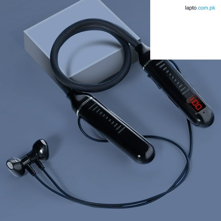 Neckband Sports Neckband Headphones Bluetooth Earphones Gaming LED Battery Display Wireless Mic Stereo HIFI TWS Headset Support TF Cards