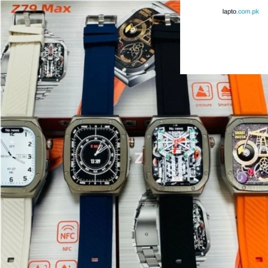 Original Latest 2025 DINOR Z79 Max Armour Smart Watch 2.1" Inches IPS Large Screen Men & Women Bluetooth Call Compass Heart Rate Monitoring Ai Voice Men & Women Sports Smart Watch - Black