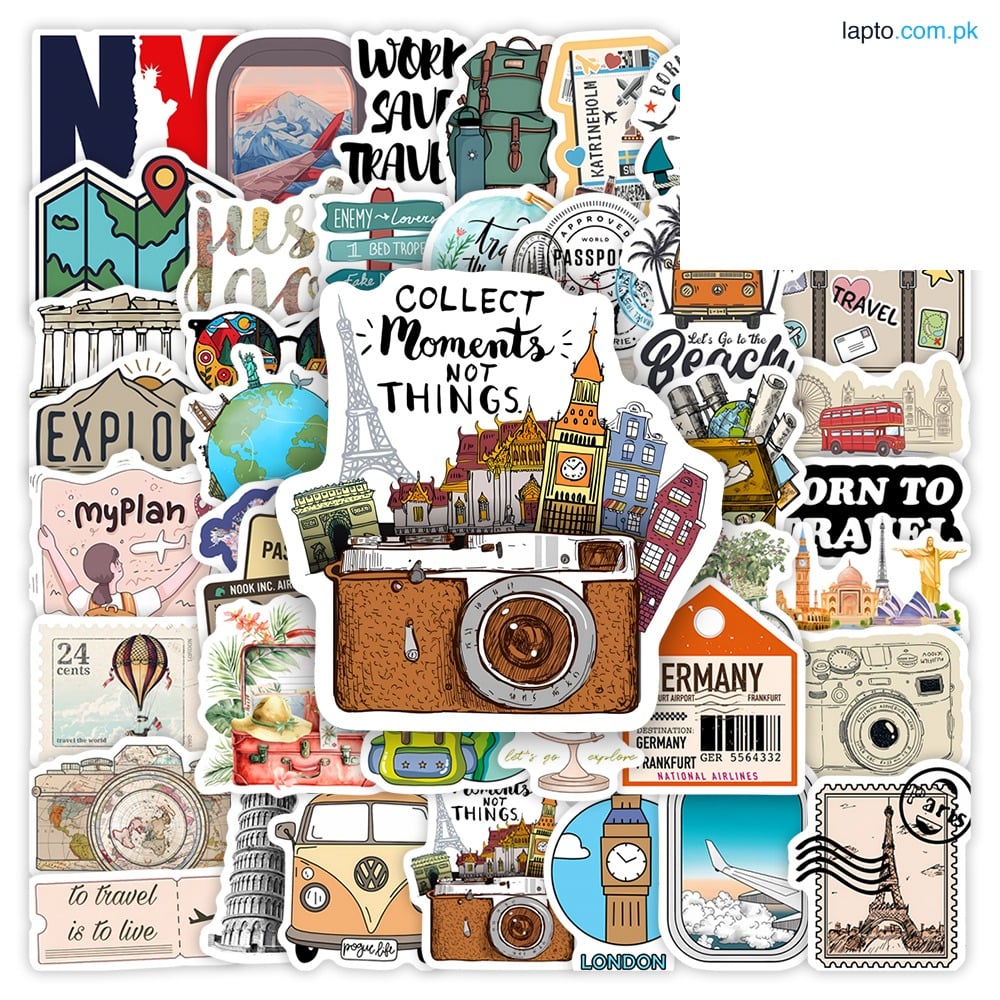 Travel stickers pack of 25 stickers use for phone, laptop etc