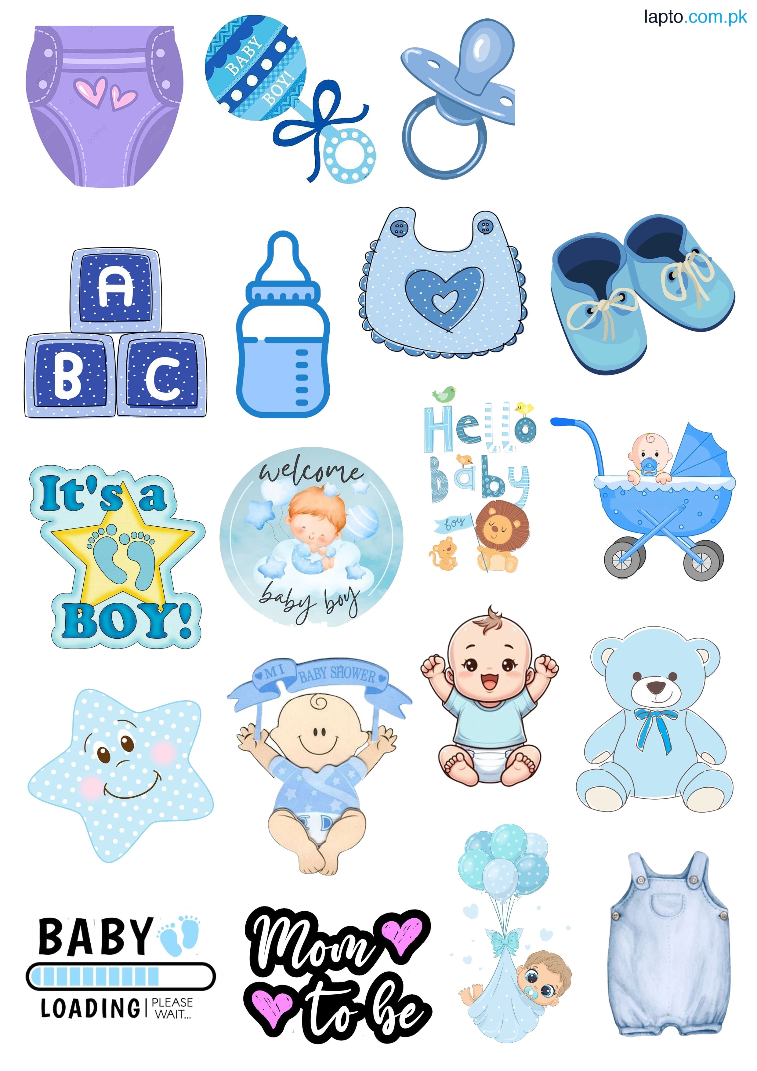 New Born Baby Boy Stickers Aesthetic Stickers 20 Pieces of Cool Stickers For Decoration Laptops Mobile and Journal Best Quality 2 Inch Adhesives Girls & Boys Vibes For Moms