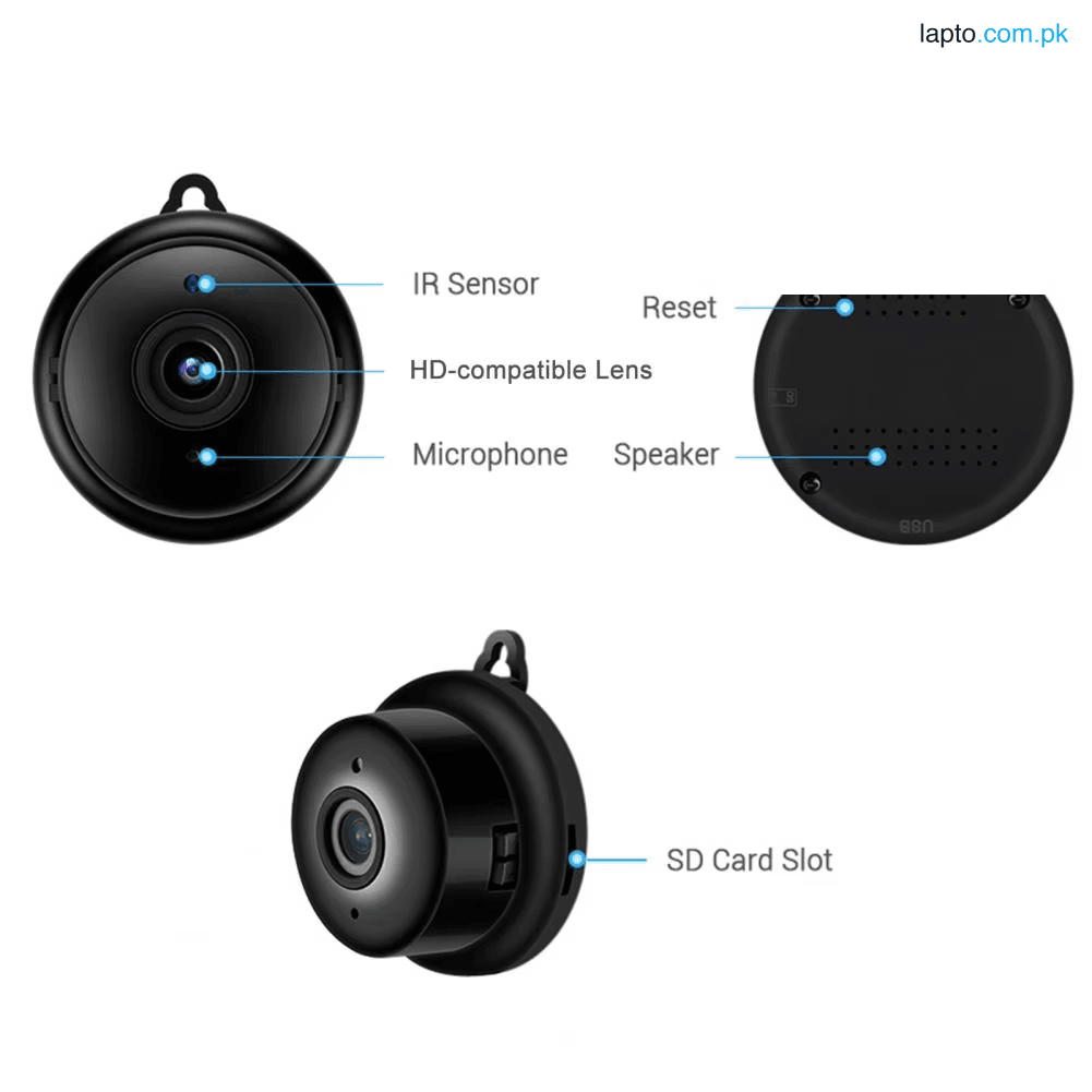 IP Camera Wi-Fi V380 Wireless Small Camera Hook System 360 Degree CCTV Camera a Wireless Mini CC Camera IP Webcam HD 1080P Smart User Friendly