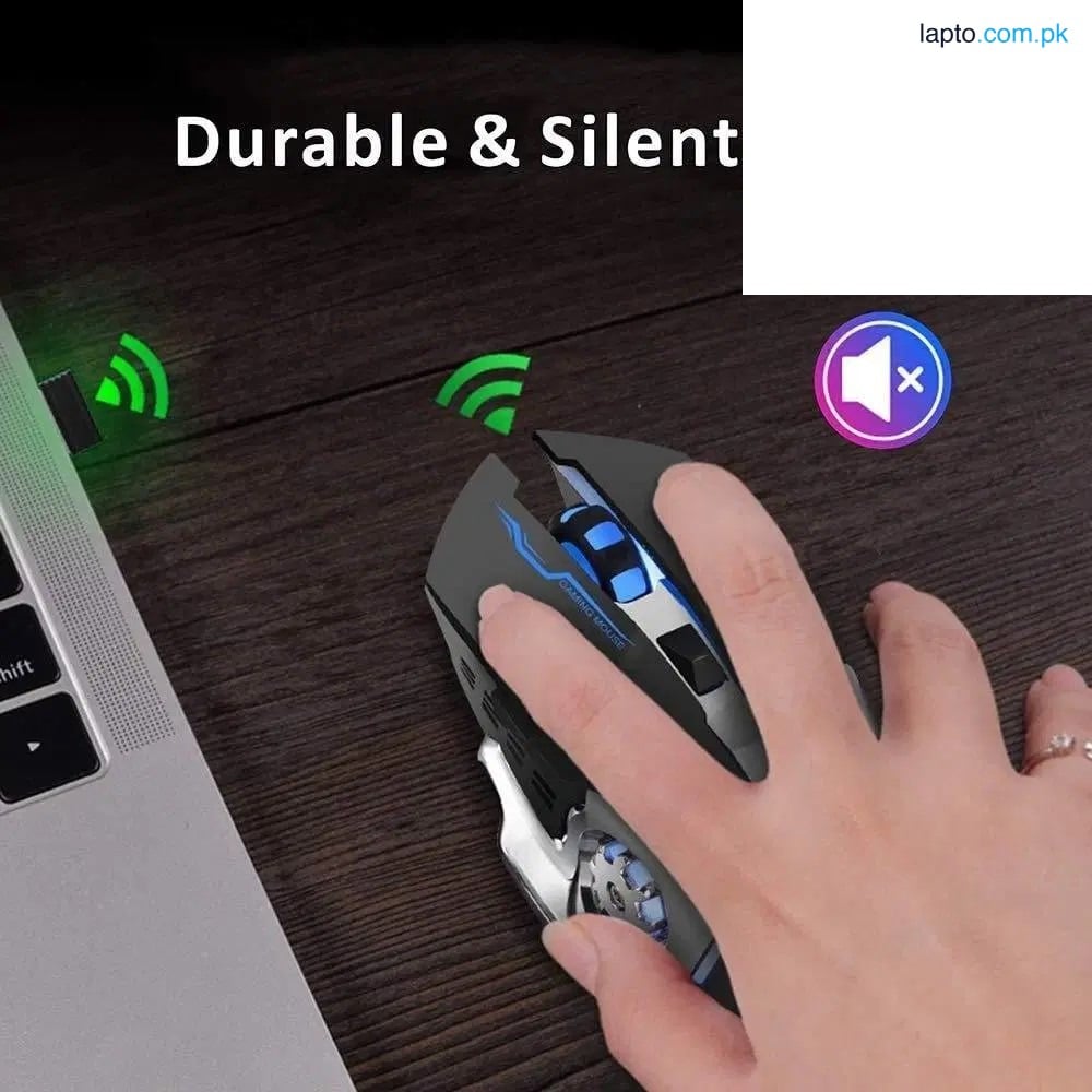 T2 Silent Wireless Gaming Mouse | Rechargeable USB-C Port