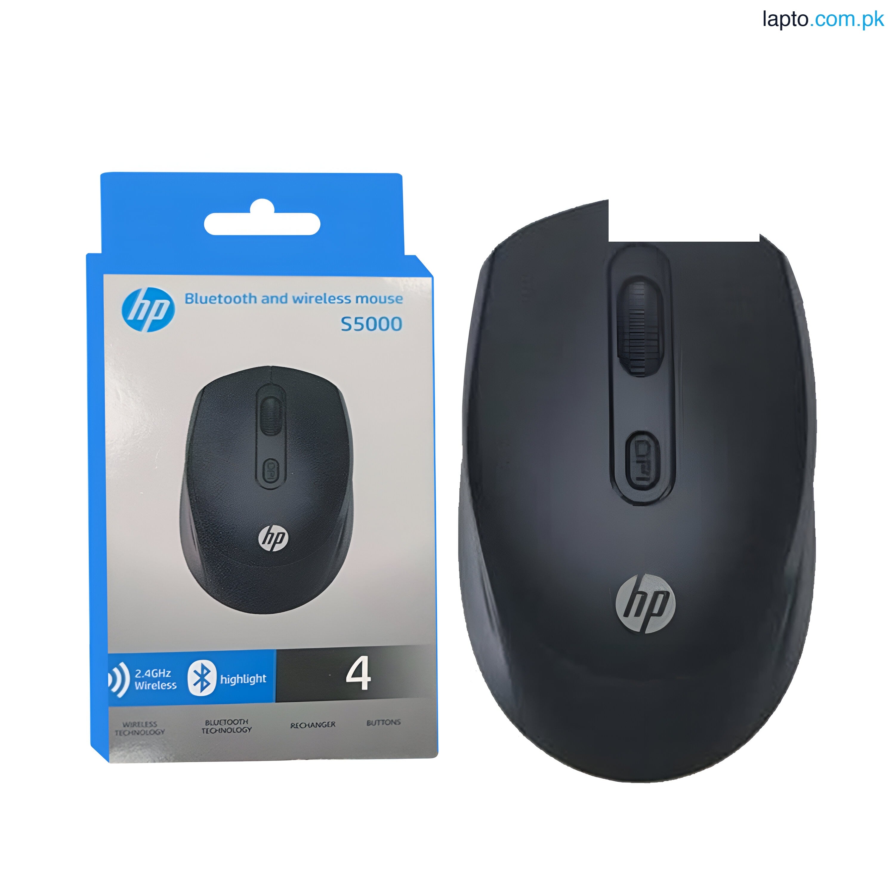 HP S5000 BLUETOOTH AND WIRELESS 2.4GHZ MOUSE/ HP W10 Wireless RGB Bluetooth, Wireless, Rechargeable Slim Mouse