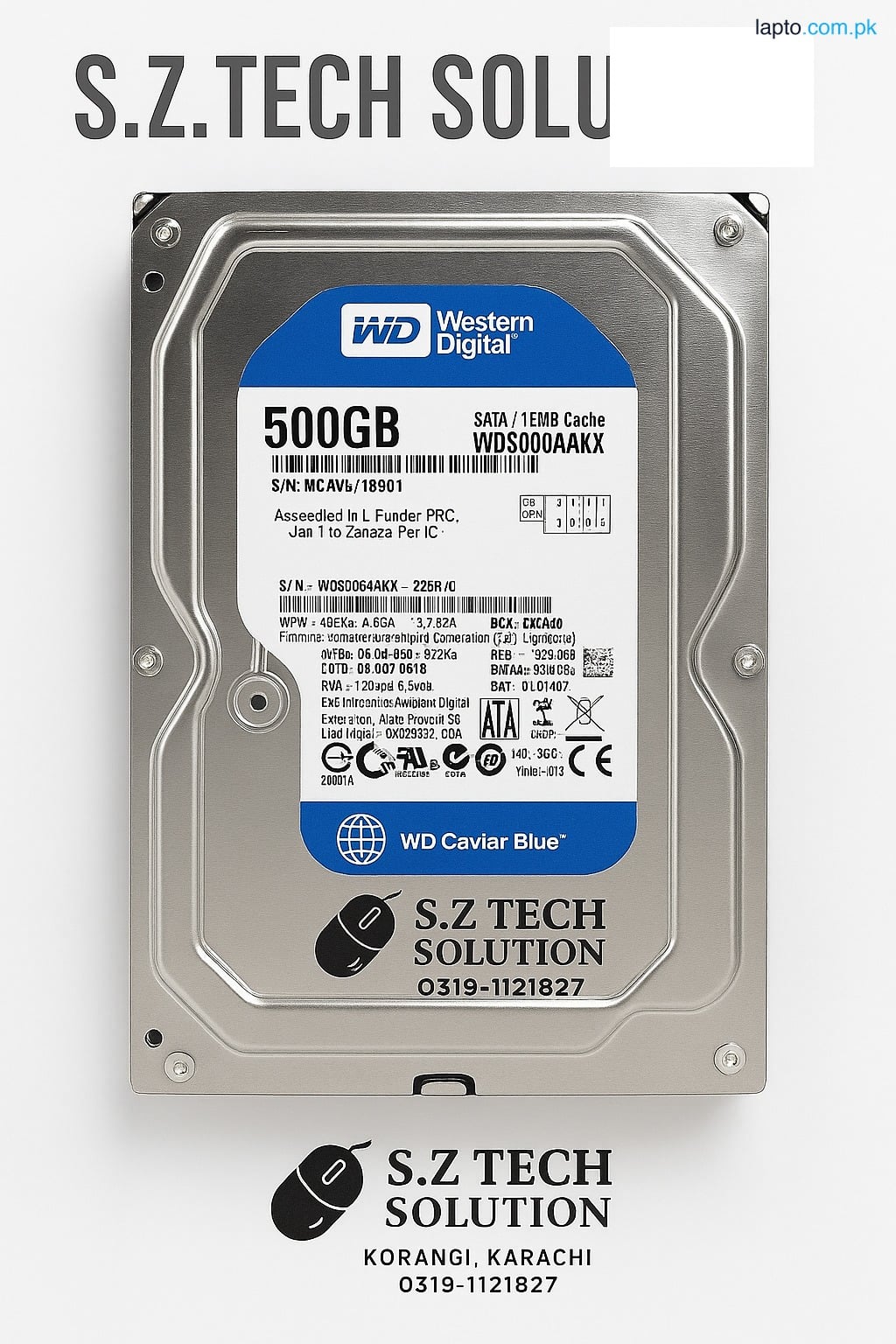 WD 500GB Internal Hard Drive | 7200RPM SATA 3.5” | Desktop PC Storage – New HDD