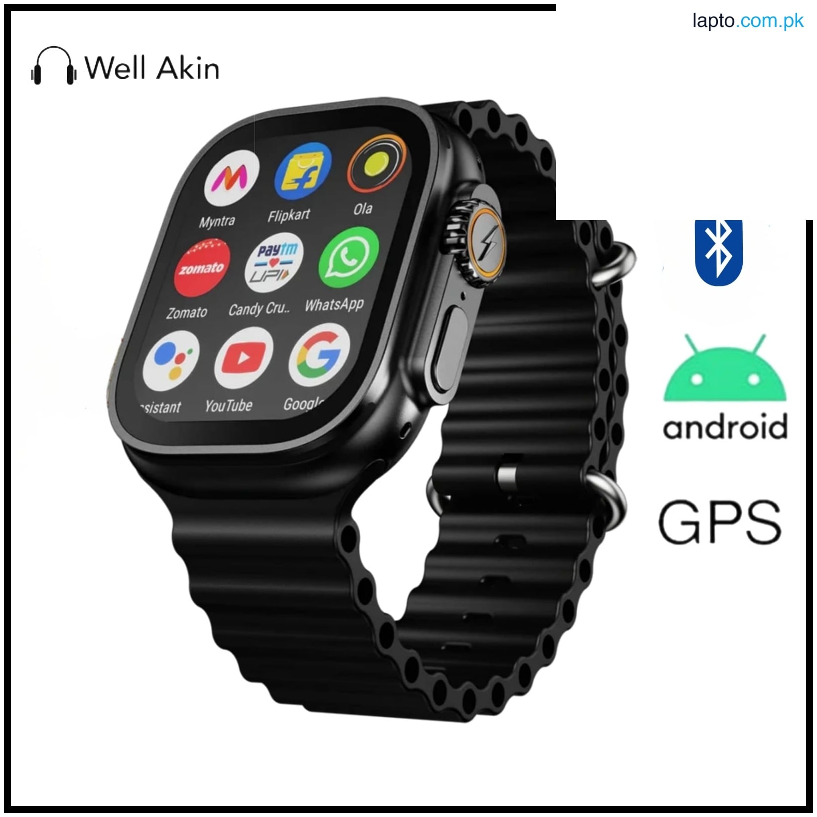 Advanced Bluetooth Smart Watch Without Sim Support 1.54" Full Touch TFT Display, Heart Rate & BP Monitor, Step Counter, Waterproof Fitness Tracker, Call & Message Alerts, Sleep Monitor, Mobile App Sync, Sports Modes, Digital Wristband fo