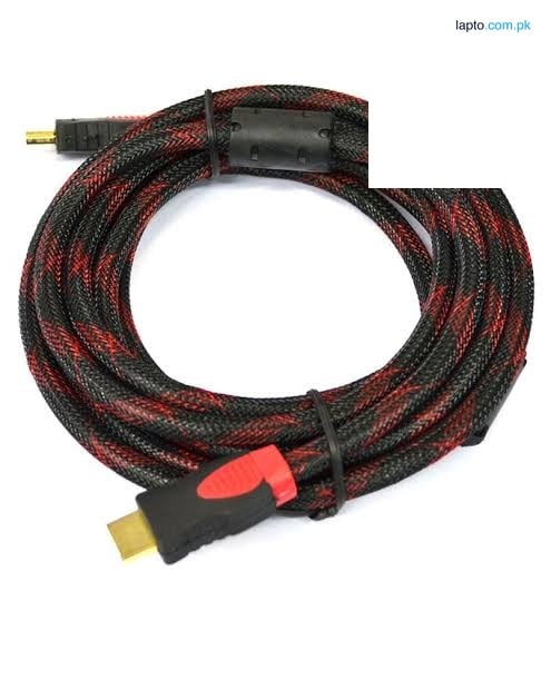 5 Meter High-Speed HDMI Cable — 1080p/4K Ready, Gold-Plated Connectors, Braided Design