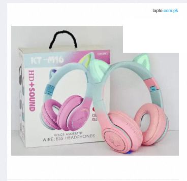 Cat Ear Wireless Bluetooth Headphones with LED Lights, HiFi Sound, Foldable Design, Compatible with Mobile Phones, PC, and Laptop
