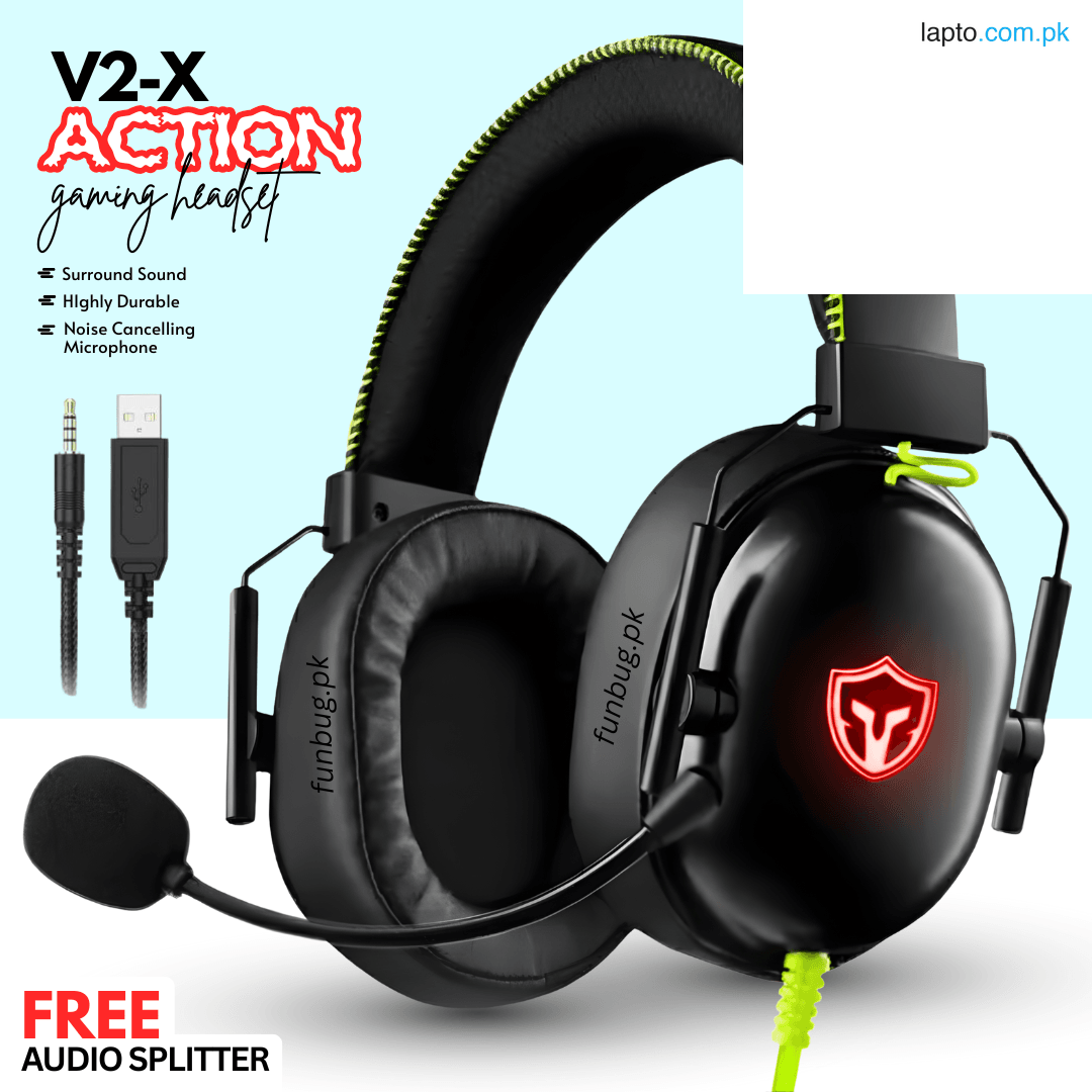 FunBug Premium Gaming Headphones Collection - Over-Ear Stereo Sound Headset with 360° Adjustable Noise Reducing Microphone for PC, Laptop, Mobile, PS4, Xbox - USB 3.5mm Wired Plug - Multiple Models
