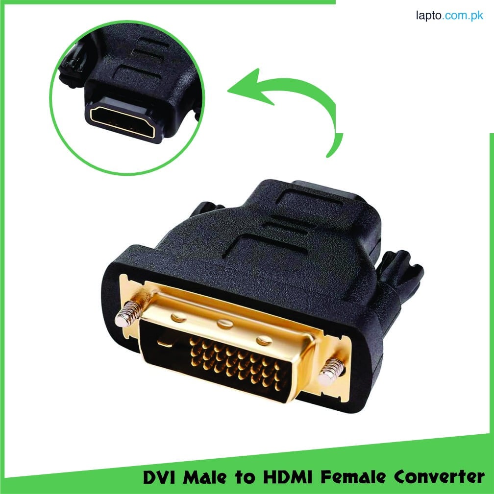 DVI to HDMI Converter / Gold Plated Full HD 1080P HDMI Female to DVI D Male Converter Adapter for TV Laptop Desktop and Monitor