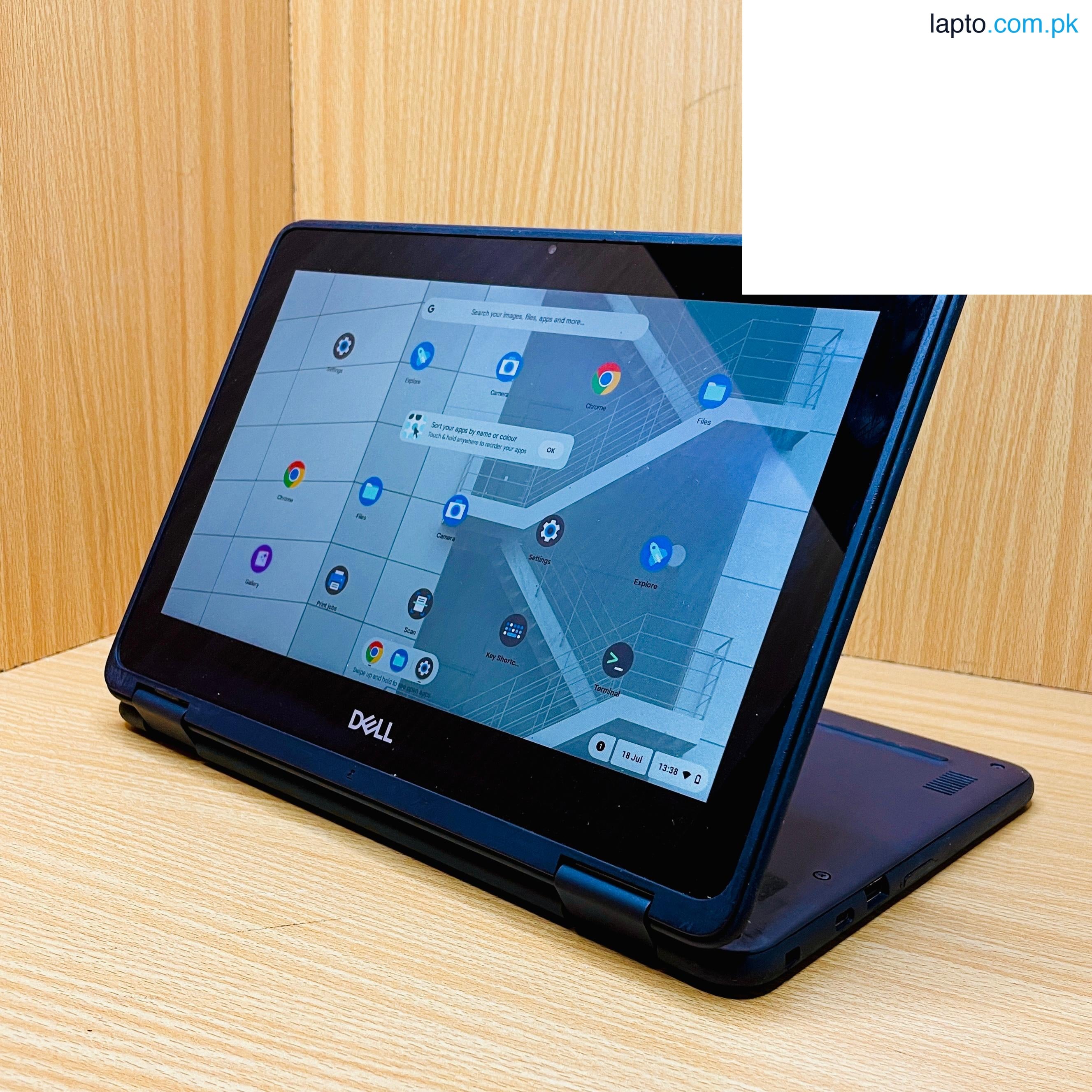 Dell Chromebook 5190 - 360 Rotatable - 4GB Ram - 32GB Storage - Dual Cameras - Upto 2027 updates - Dell Touchscreen Chromebook