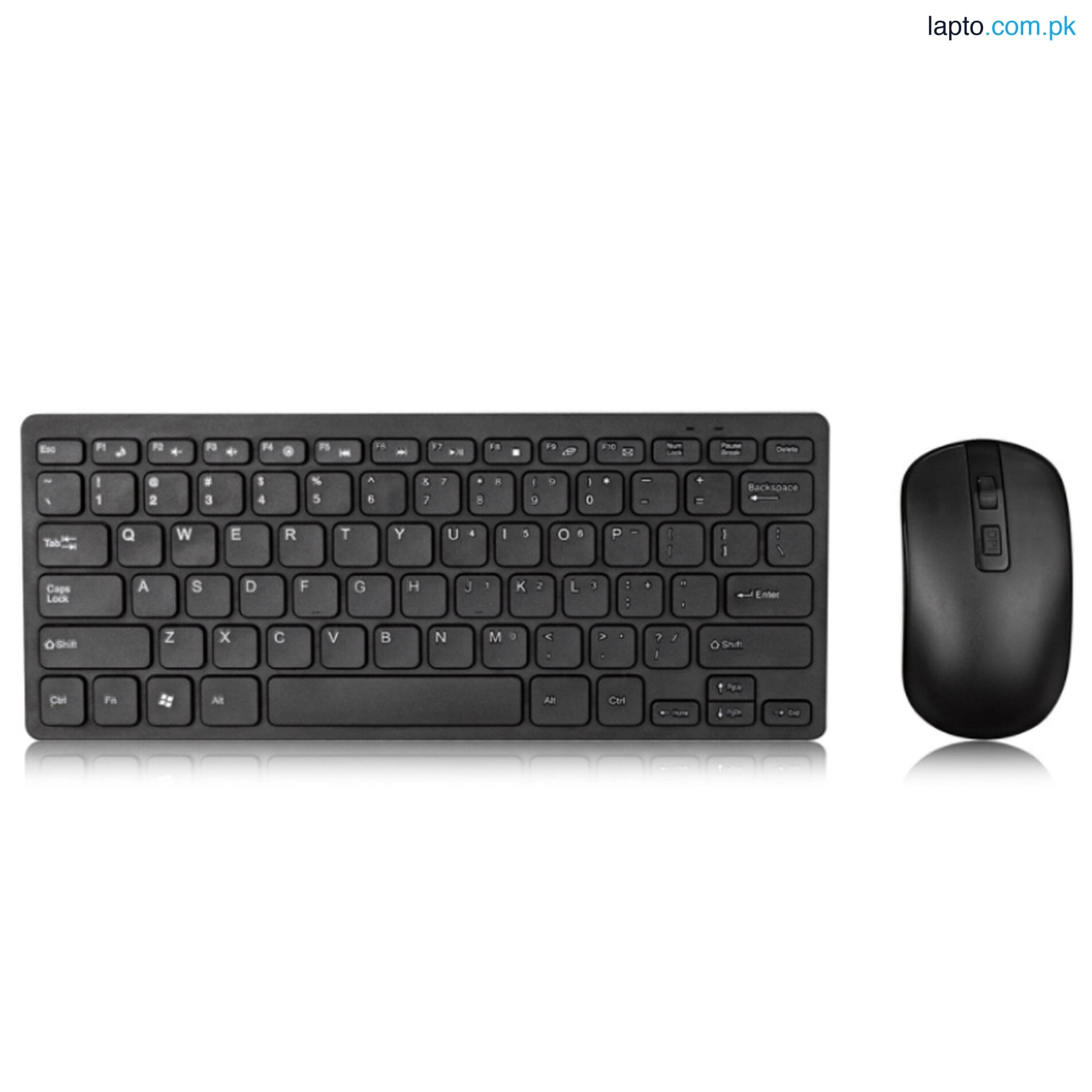 Mini Wireless Keyboard and Mouse Combo – Jet Black | Compact & Portable | For Mac Windows Tabs Best for Office, Travel & Everyday Use