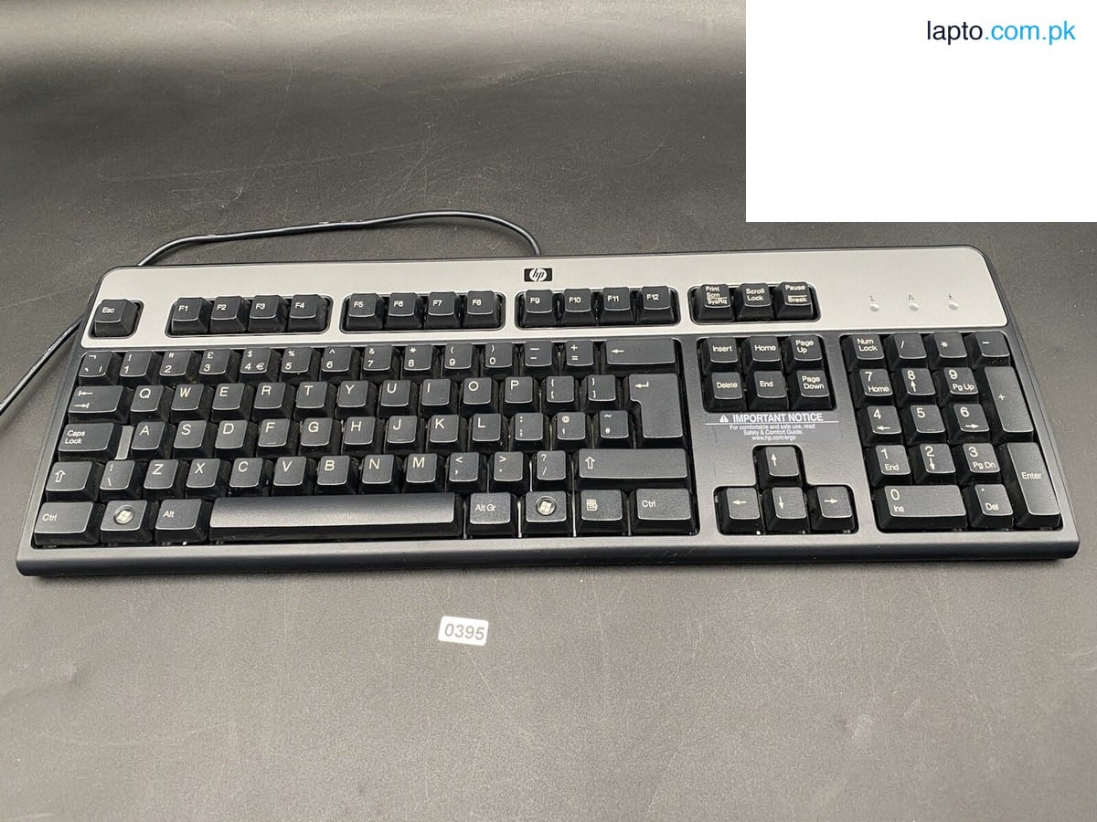 HP Silver KU-0316 104-Key Wired USB Standard Desktop Keyboard 100% Orignal Branded