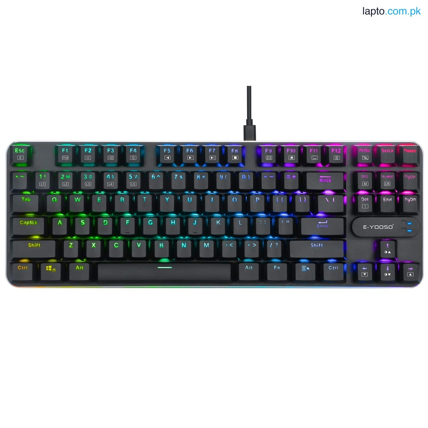 mechanical keyboard blue switch 87 keys rgb ergonomic gaming keyboard E-YOOSO Z-66 mechanical keyboard